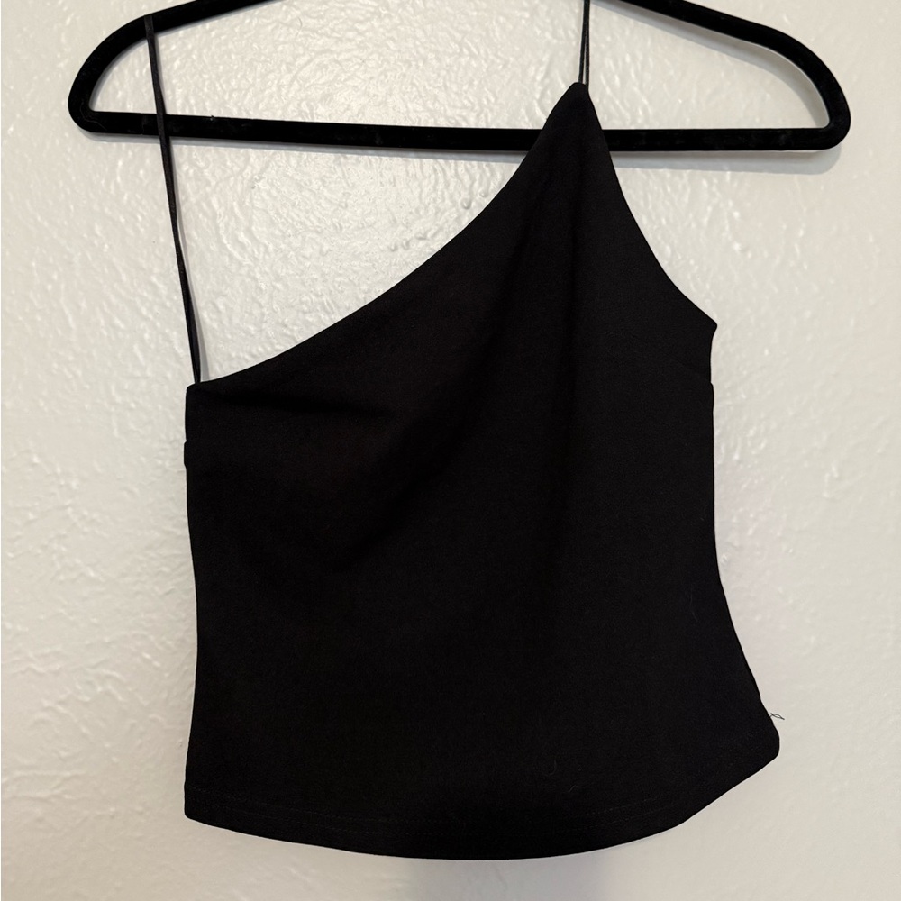Chic Black One-Shoulder Camisole